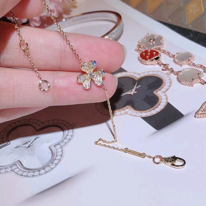 [⭐Spark]FRIVOLE GOLD FLOWER DIAMOND BRACELET