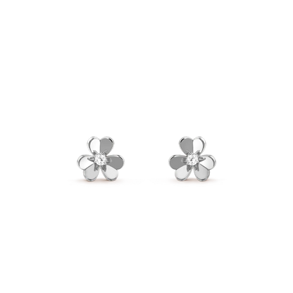 [⭐Spark]FRIVOLE MINI SILVER FLOWER EARRINGS