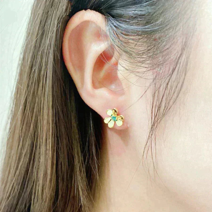 [⭐Spark]FRIVOLE  FLOWER MALACHITE EARRINGS