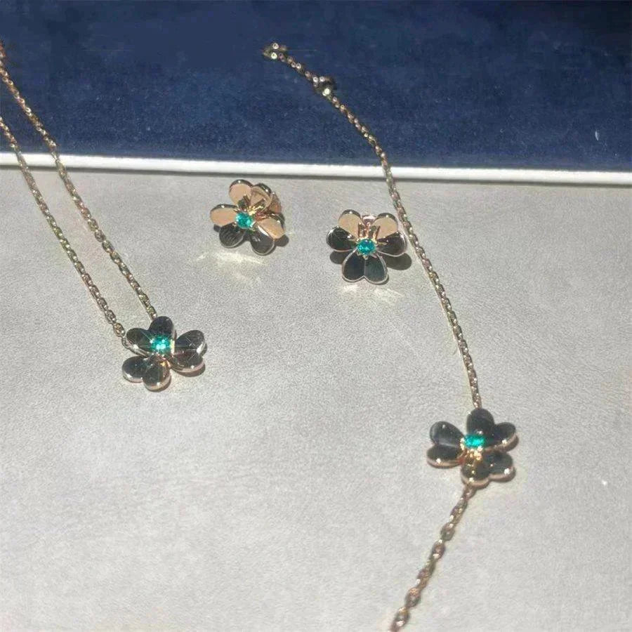 [⭐Spark]FRIVOLE  FLOWER MALACHITE EARRINGS