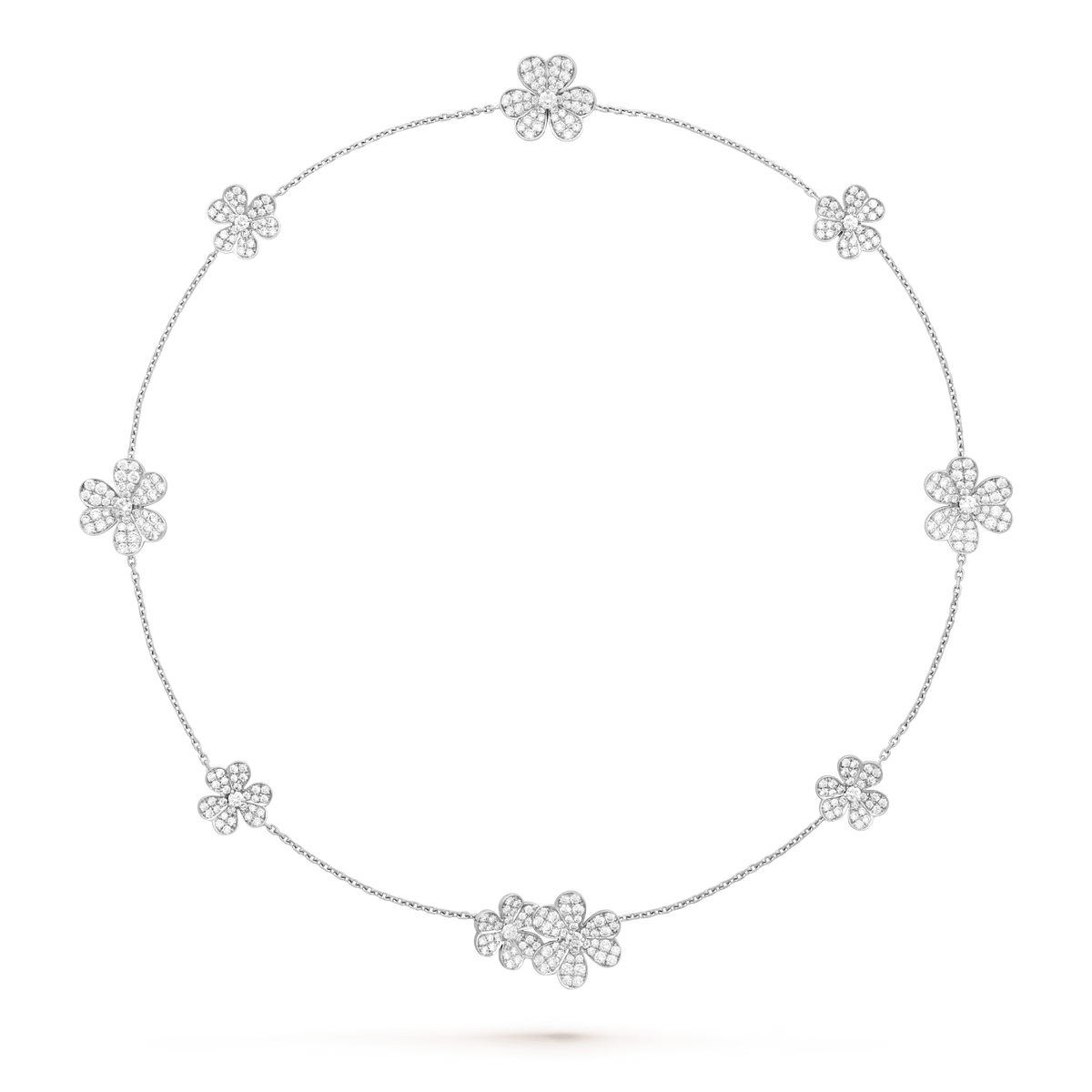 [⭐Spark]FRIVOLE SILVER 9 FLOWERS NECKLACE