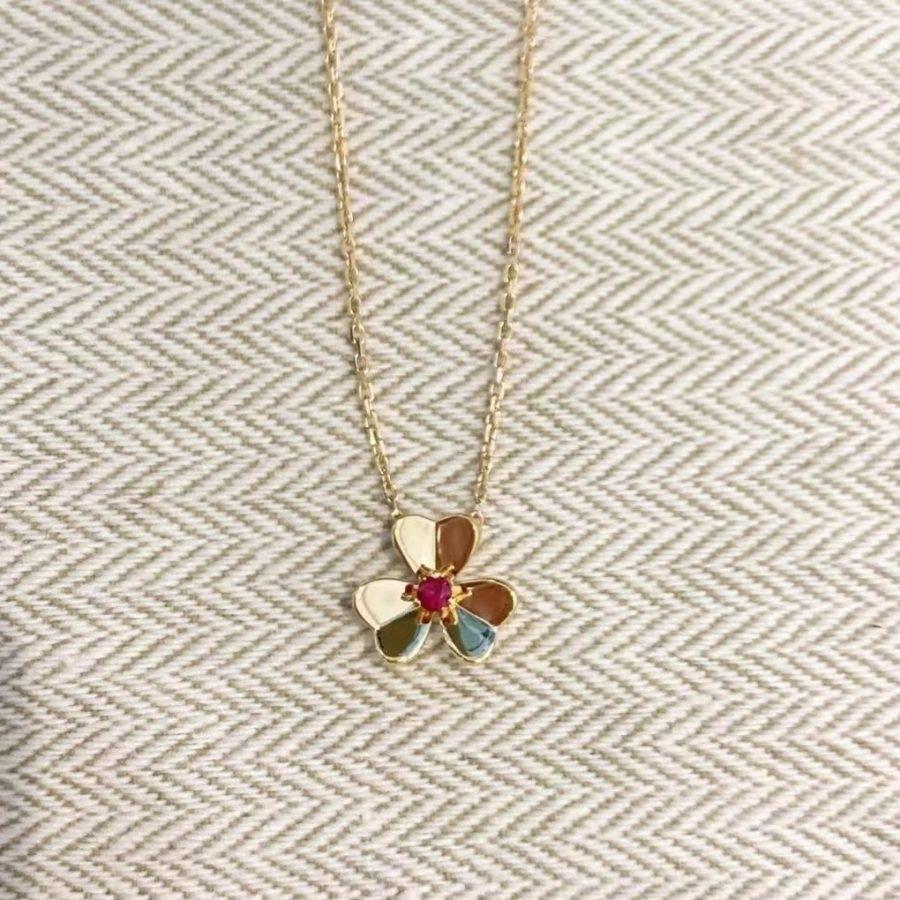 [⭐Spark]FRIVOLE GOLD FLOWER NECKLACE