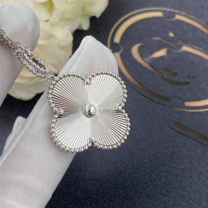 [⭐Spark]CLOVER 25MM SILVER BIG CLOVER NECKLACE