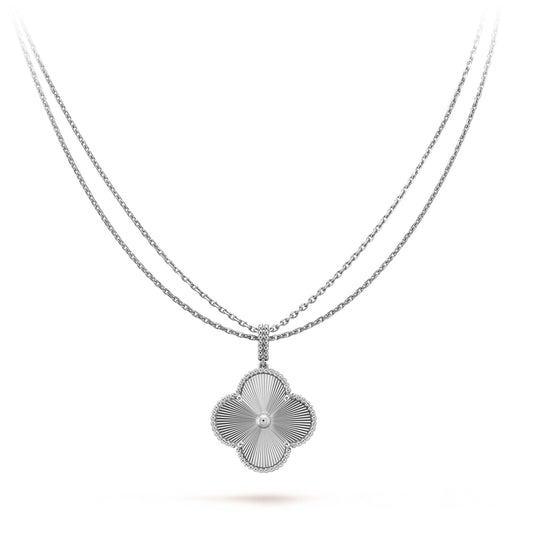[⭐Spark]CLOVER 25MM SILVER BIG CLOVER NECKLACE