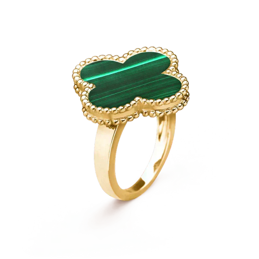 [⭐Spark]CLOVER MALACHITE RING