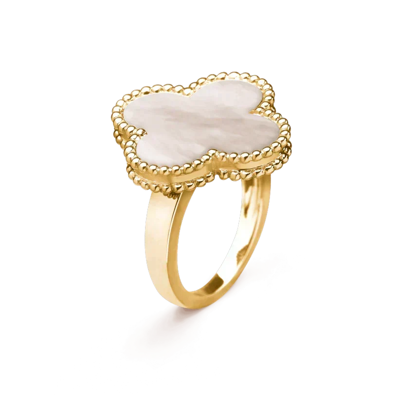 [⭐Spark]CLOVER WHITE MOP RING