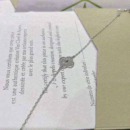 [⭐Spark]CLOVER  SINGLE FLOWER BRACELET SILVER