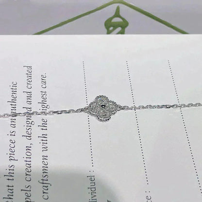 [⭐Spark]CLOVER  SINGLE FLOWER BRACELET SILVER