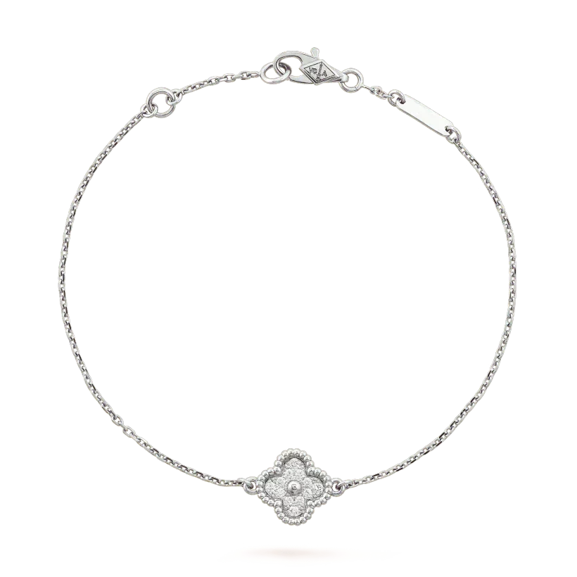 [⭐Spark]CLOVER  SINGLE FLOWER BRACELET SILVER