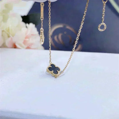 [⭐Spark]CLOVER ONYX SINGLE FLOWER BRACELET