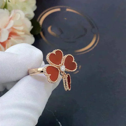 [⭐Spark]SWEET CLOVER CARNELIAN RING
