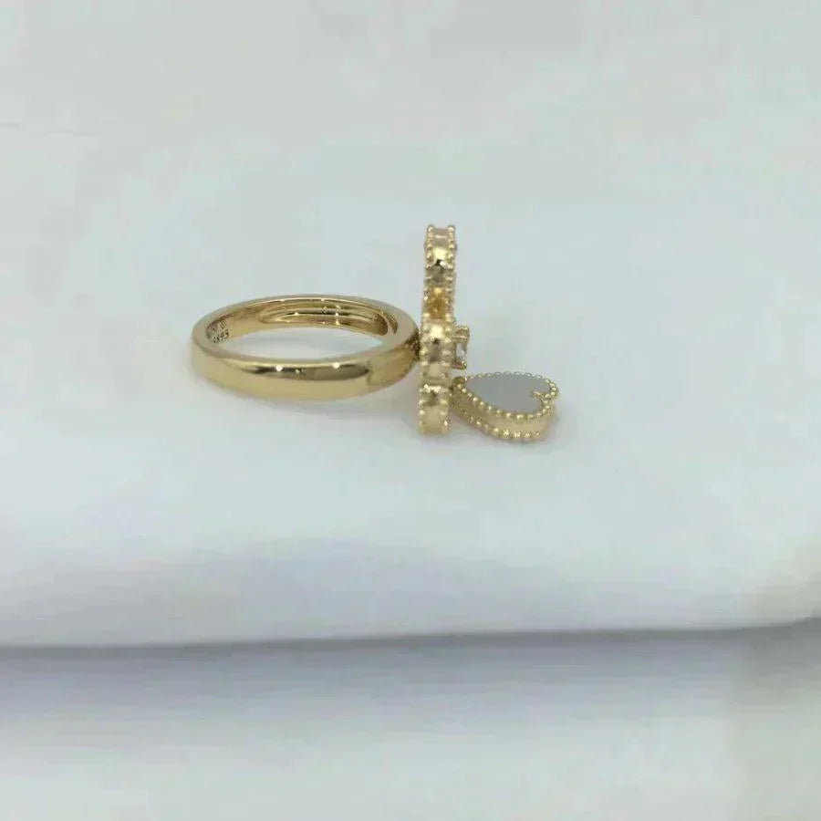 [⭐Spark]SWEET CLOVER WHITE MOP RING