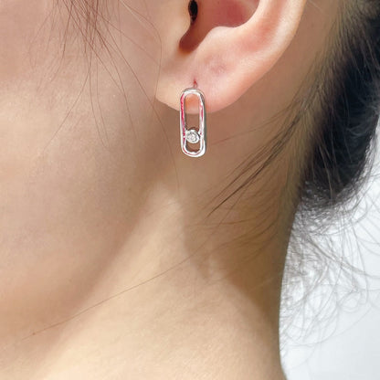 [⭐Spark]MOVE UNO SMALL 1 DIAMOND EARRINGS
