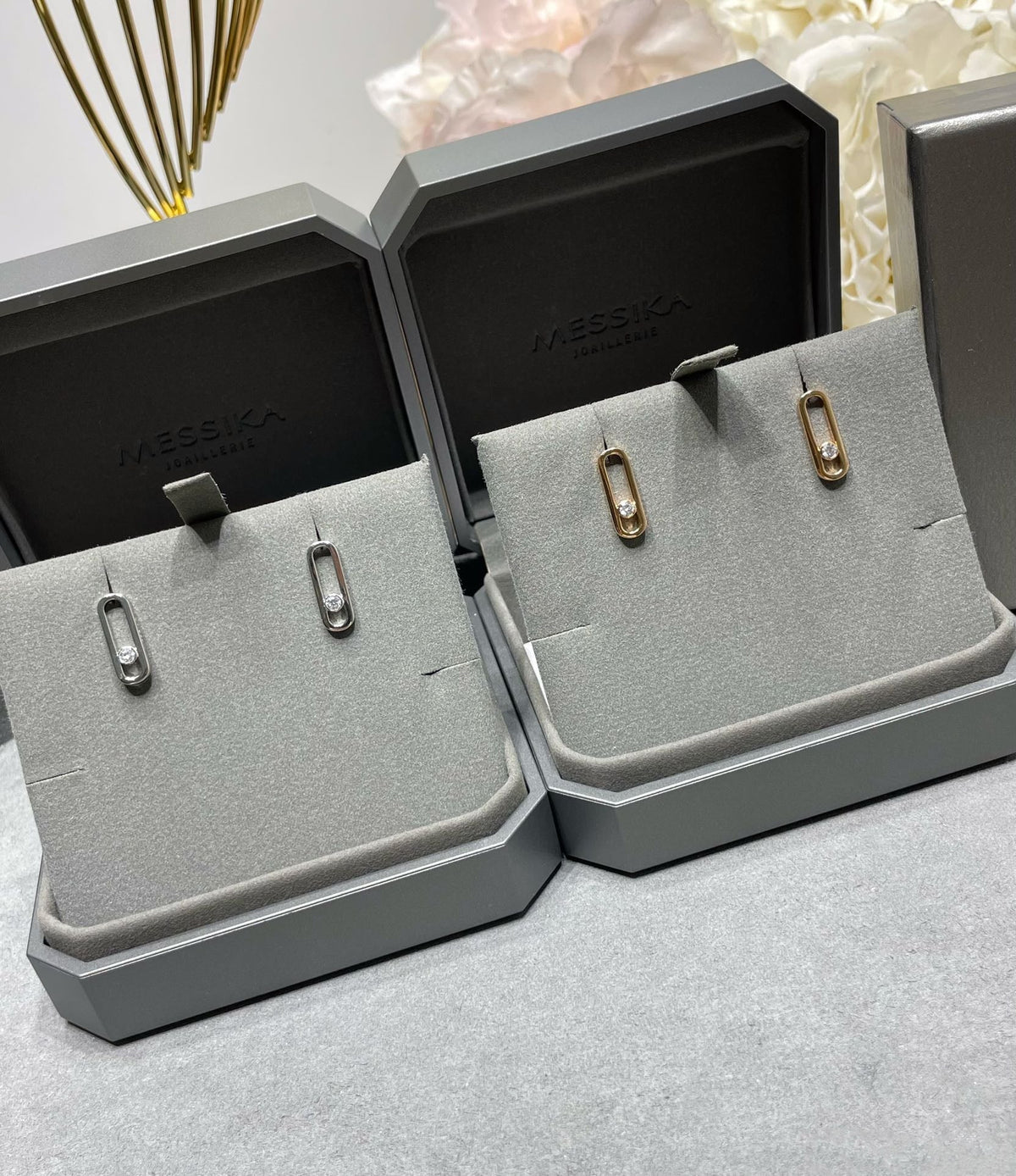 [⭐Spark]MOVE UNO SMALL 1 DIAMOND EARRINGS