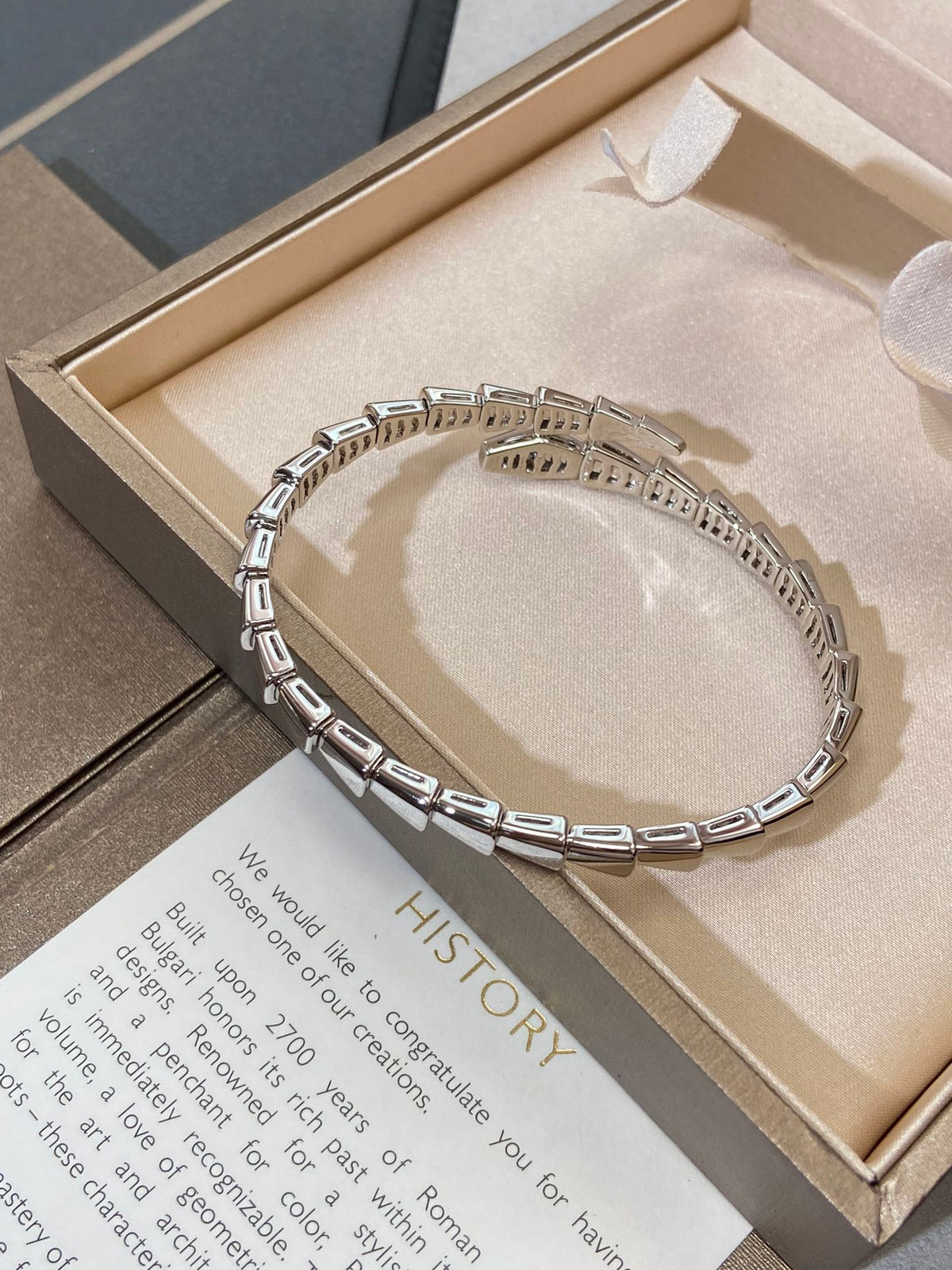 [⭐Spark]SERPENTI VIPER SILVER BRACELET