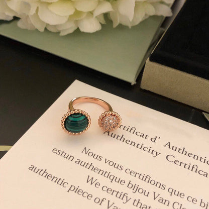 [⭐Spark]PERLEE COULEURS DIAMOND ROSE GOLD BETWEEN THE FINGER RING
