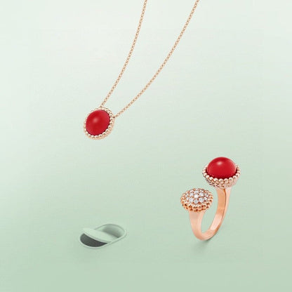 [⭐Spark]PERLEE COULEURS DIAMOND ROSE GOLD BETWEEN THE FINGER RING