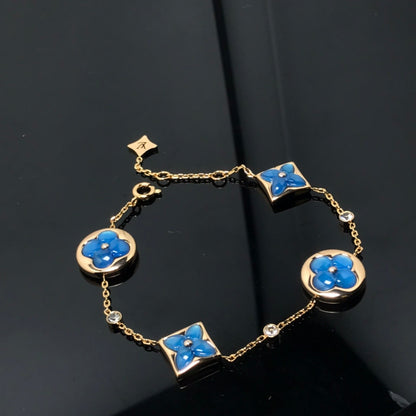 [⭐Spark]STAR AND SUN 4 MOTIF BLUE BRACELET