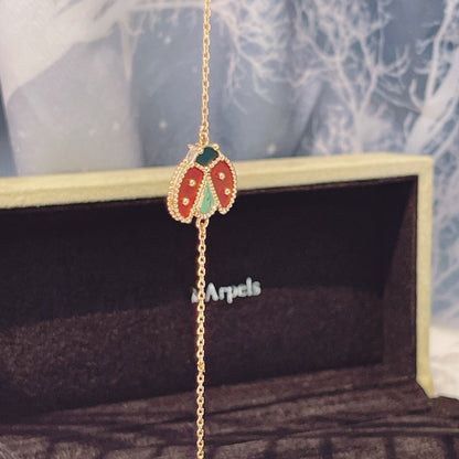 [⭐Spark]LUCKY SPRING 1 MOTIF PINK GOLD BRACELET