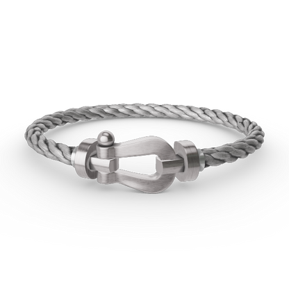 [⭐Spark]FORCE LARGE HORSESHOE NO DIAMOND BRACELET SILVER