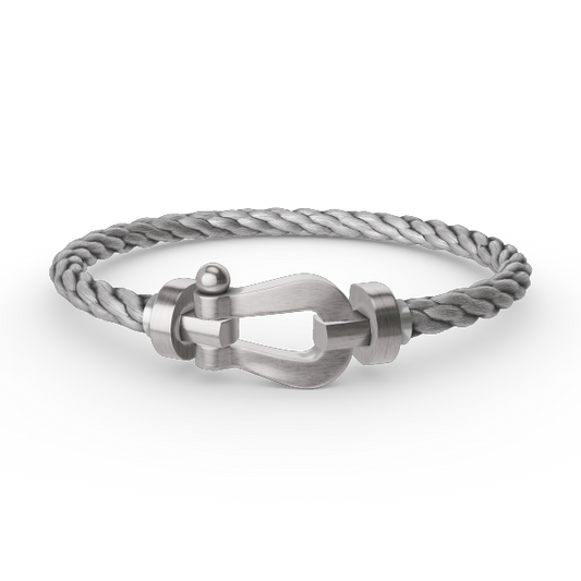 [⭐Spark]FORCE LARGE HORSESHOE NO DIAMOND BRACELET SILVER