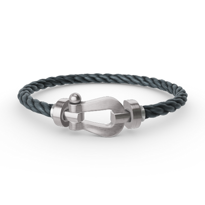[⭐Spark]FORCE LARGE HORSESHOE NO DIAMOND BRACELET SILVER