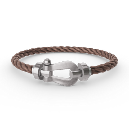 [⭐Spark]FORCE LARGE HORSESHOE NO DIAMOND BRACELET SILVER