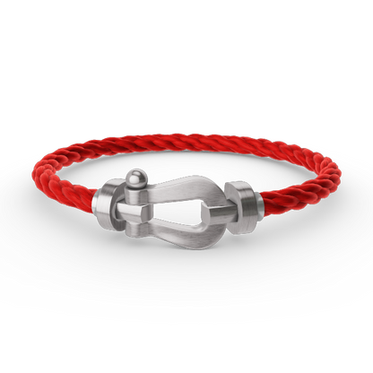 [⭐Spark]FORCE LARGE HORSESHOE NO DIAMOND BRACELET SILVER