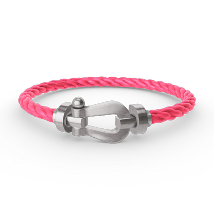[⭐Spark]FORCE LARGE HORSESHOE NO DIAMOND BRACELET SILVER