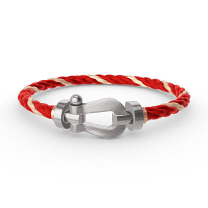 [⭐Spark]FORCE LARGE HORSESHOE NO DIAMOND BRACELET SILVER