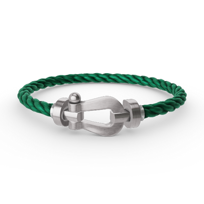 [⭐Spark]FORCE LARGE HORSESHOE NO DIAMOND BRACELET SILVER