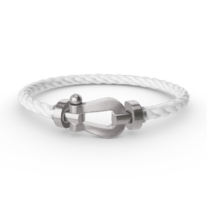 [⭐Spark]FORCE LARGE HORSESHOE NO DIAMOND BRACELET SILVER