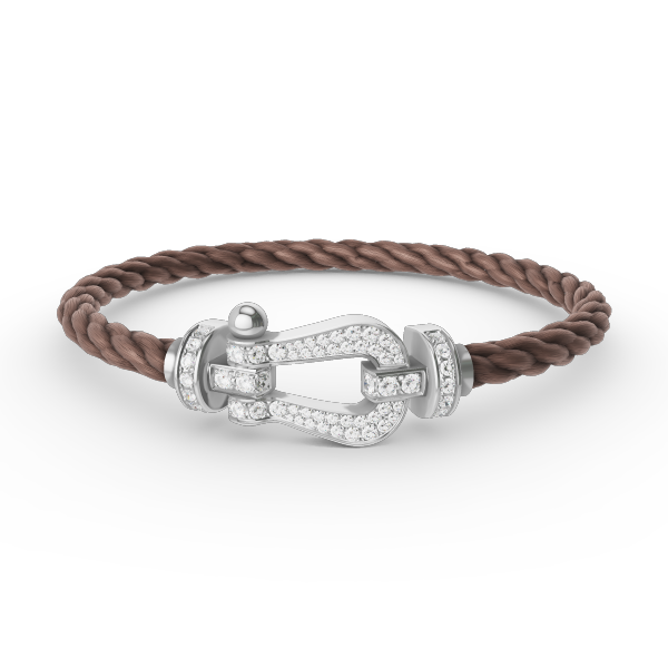 [⭐Spark]FORCE LARGE HORSESHOE FULL DIAMOND BRACELET SILVER