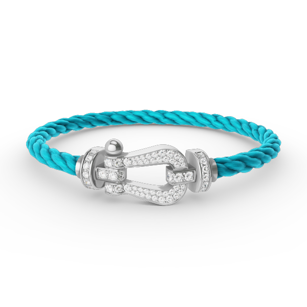 [⭐Spark]FORCE LARGE HORSESHOE FULL DIAMOND BRACELET SILVER