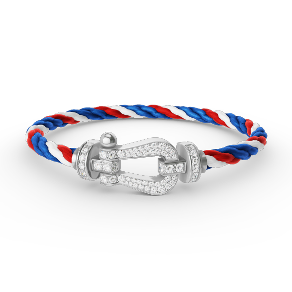 [⭐Spark]FORCE LARGE HORSESHOE FULL DIAMOND BRACELET SILVER