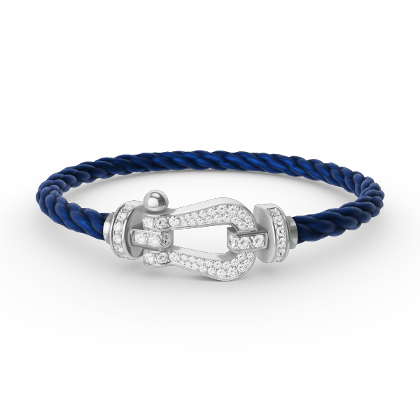 [⭐Spark]FORCE LARGE HORSESHOE FULL DIAMOND BRACELET SILVER