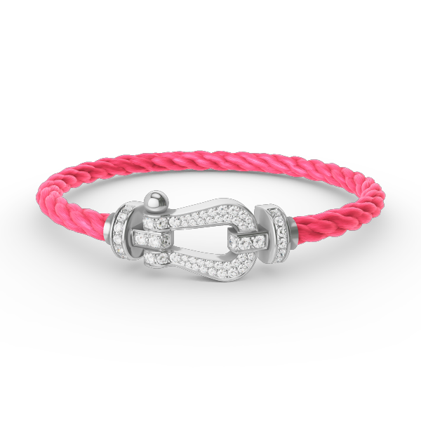 [⭐Spark]FORCE LARGE HORSESHOE FULL DIAMOND BRACELET SILVER