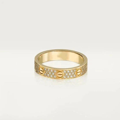 [⭐Spark]LOVE RING 3.6MM DIAMOND PAVED