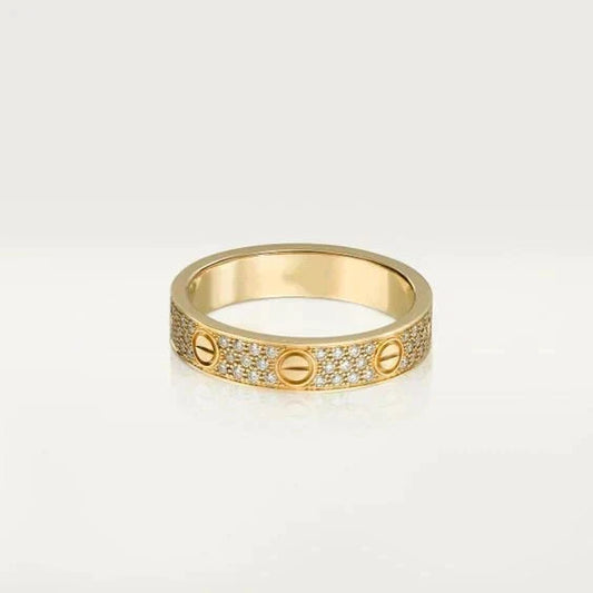 [⭐Spark]LOVE RING 3.6MM DIAMOND PAVED