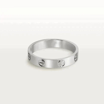 [⭐Spark]LOVE RING 4MM 1 DIAMOND SILVER