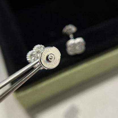 [⭐Spark]CLOVER MINI DIAMOND STUD EARRINGS