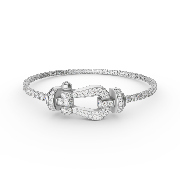 [⭐Spark]FORCE  LARGE HORSESHOE FULL DIAMOND TENNIS BRACELET