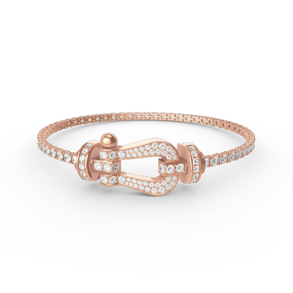 [⭐Spark]FORCE  LARGE HORSESHOE FULL DIAMOND TENNIS BRACELET