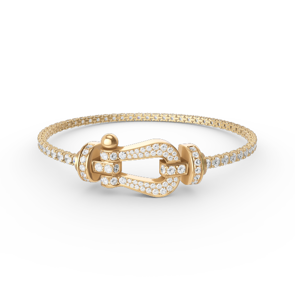 [⭐Spark]FORCE  LARGE HORSESHOE FULL DIAMOND TENNIS BRACELET